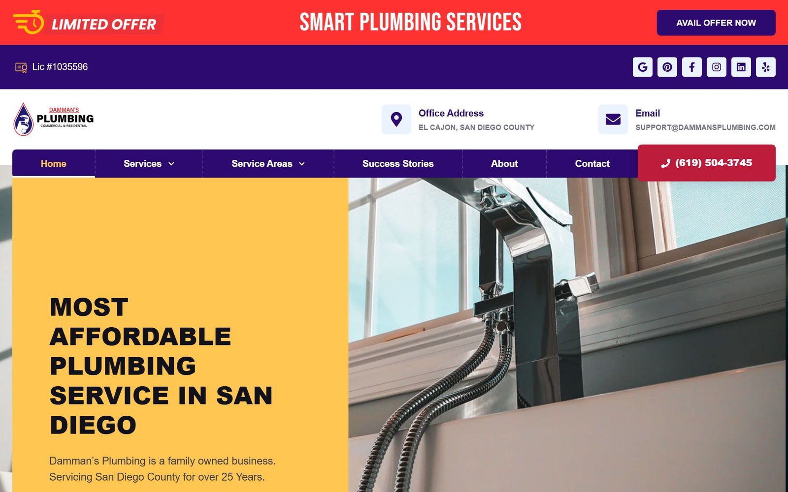 Damman's Plumbing website