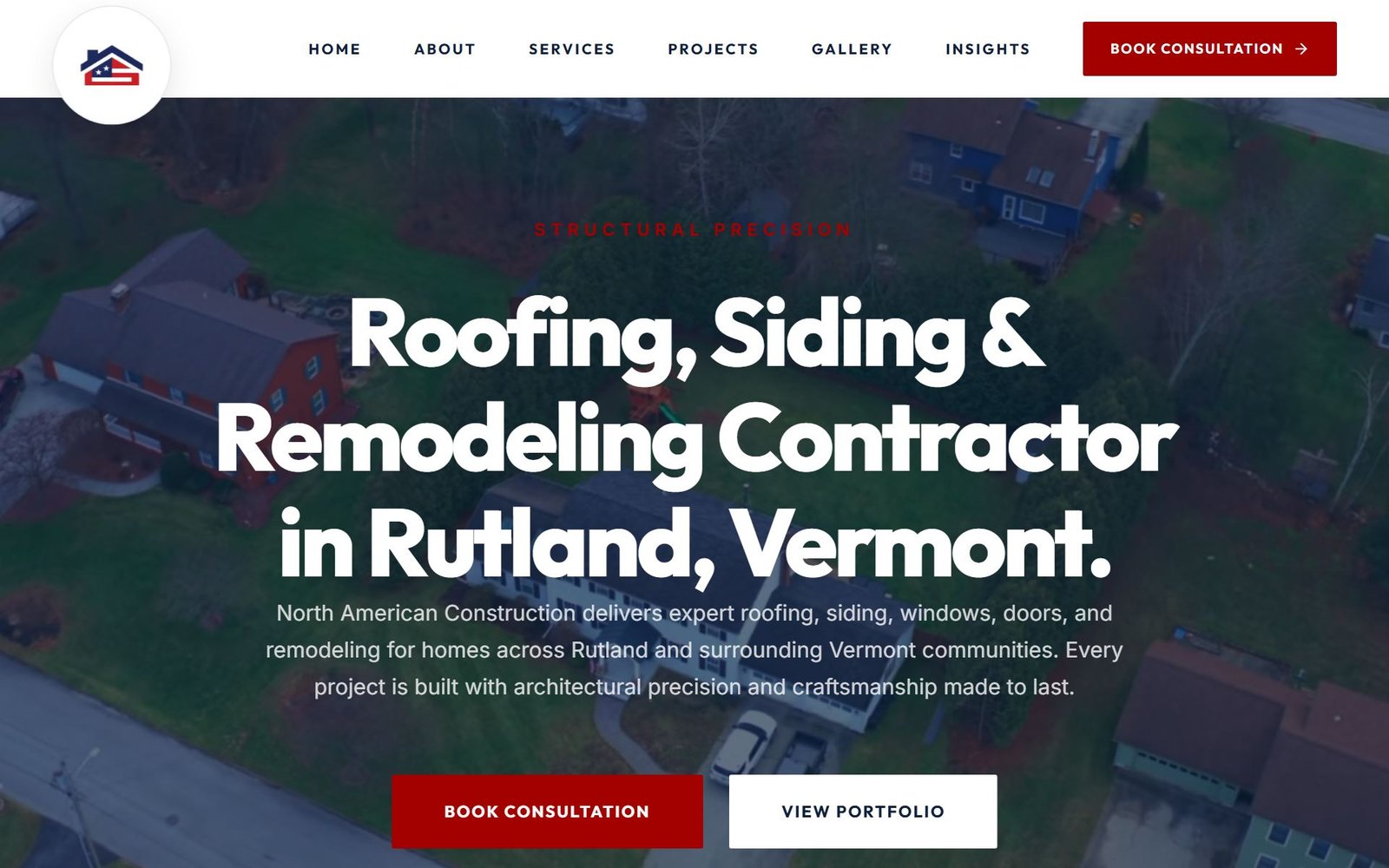 North American Construction website preview