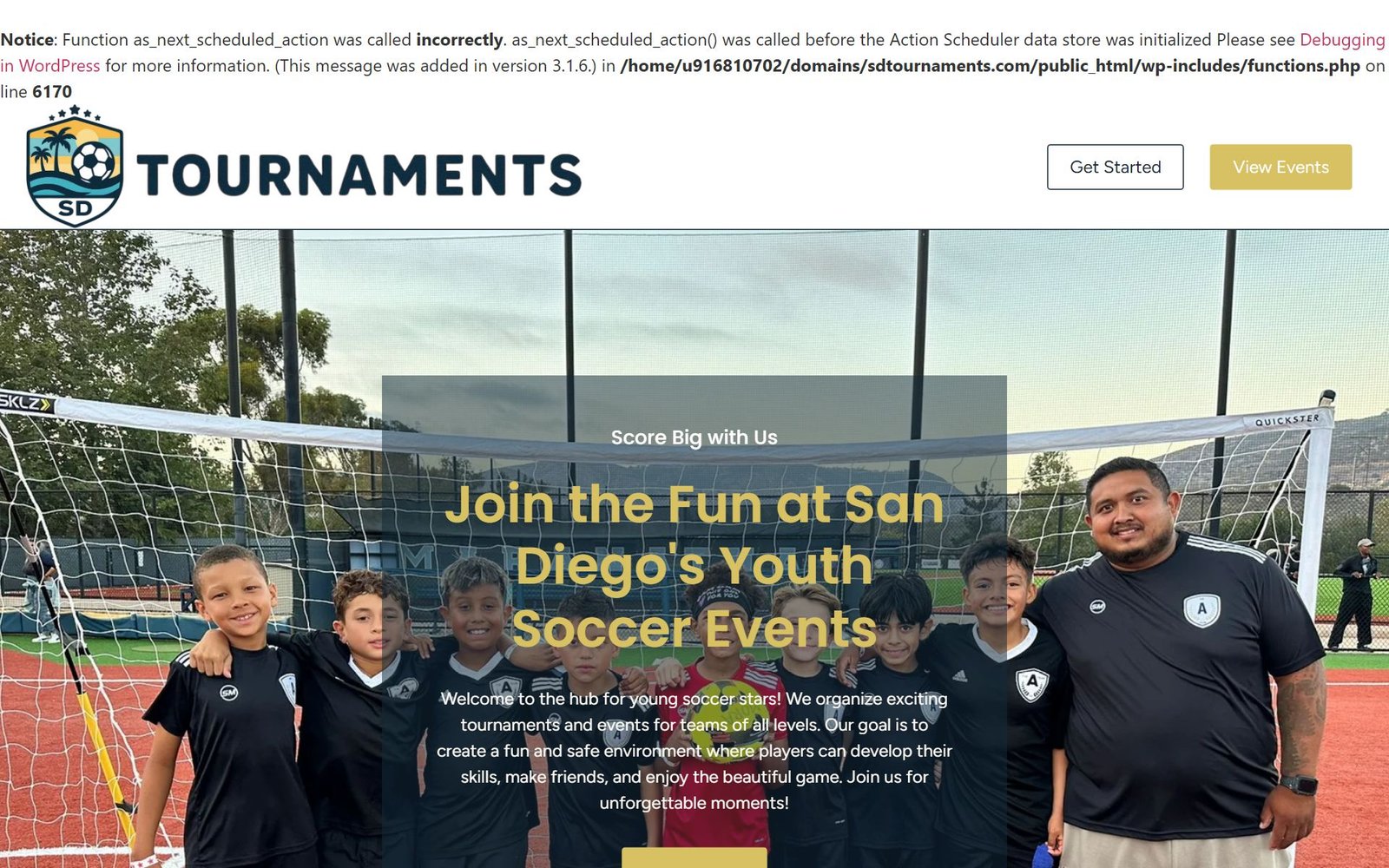 SD Tournaments website preview