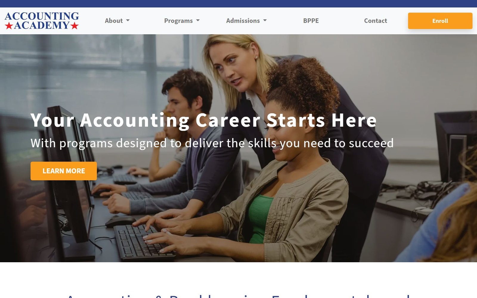 The Accounting Academy website preview
